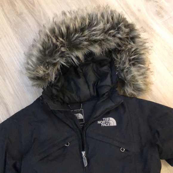NORTH FACE WATERPROOF BLACK  TRICLIMATE FUR BLACK PARKA HYVENT - Picture 3 of 14
